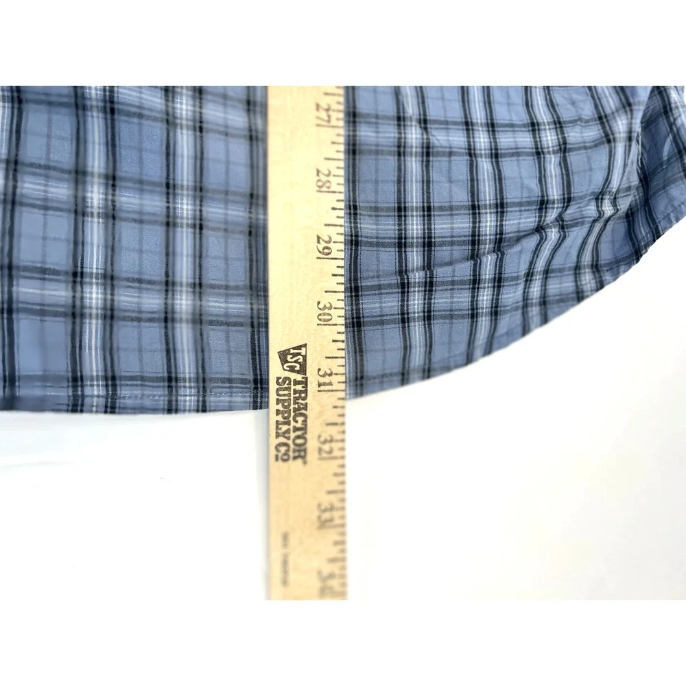 Carhartt Blue Plaid Shirt Sleeve Shirt Size Large‎ Men's